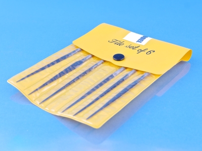 MA287 - Zestaw 6 pilników stalowych 14cm w etui do modelarstwa